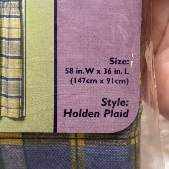 Vintage Home Essentials Holden Plaid Tailored Tiers Curtains Set of 2 New in Pkg - Picture 8 of 8